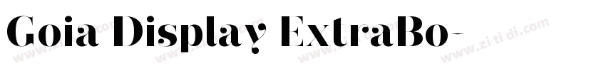 Goia Display ExtraBo字体转换